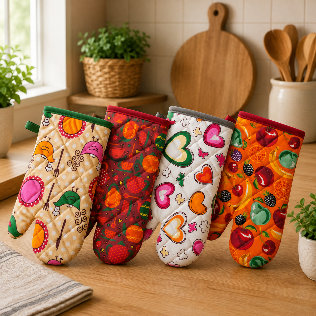Printed Oven Mitts