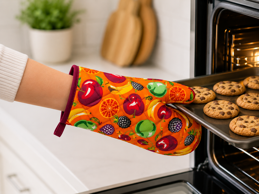 Premium Quilted Oven Mitt | Fabric 100% Cotton