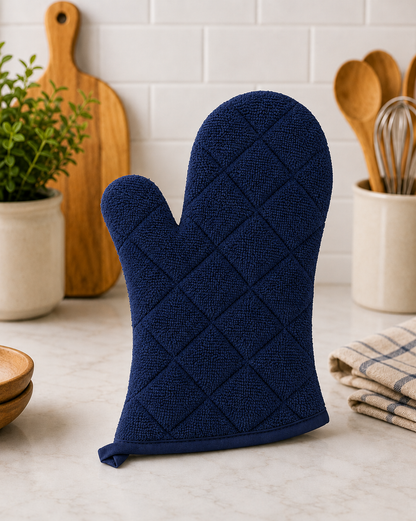 Quilted Terry Oven Mitt - Neat Stitching