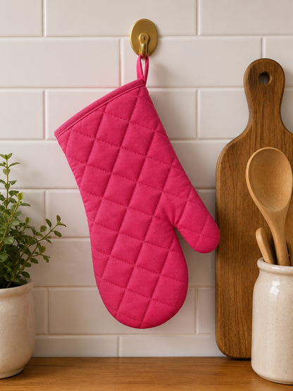 Premium Quilted Cotton Oven Mitt – Heat Resistant Kitchen Glove