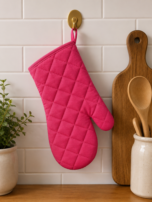 Premium Quilted Cotton Oven Mitt – Heat Resistant Kitchen Glove