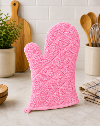 Quilted Terry Oven Mitt - Neat Stitching