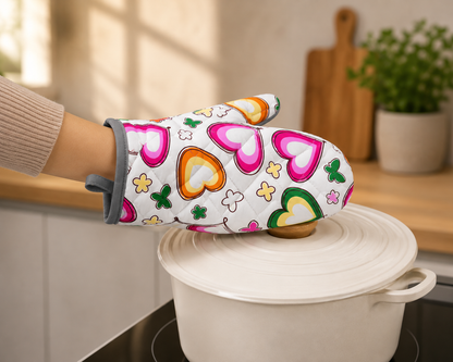 Premium Quilted Oven Mitt | Printed High Quality