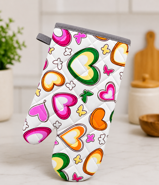 Premium Quilted Oven Mitt | Printed High Quality